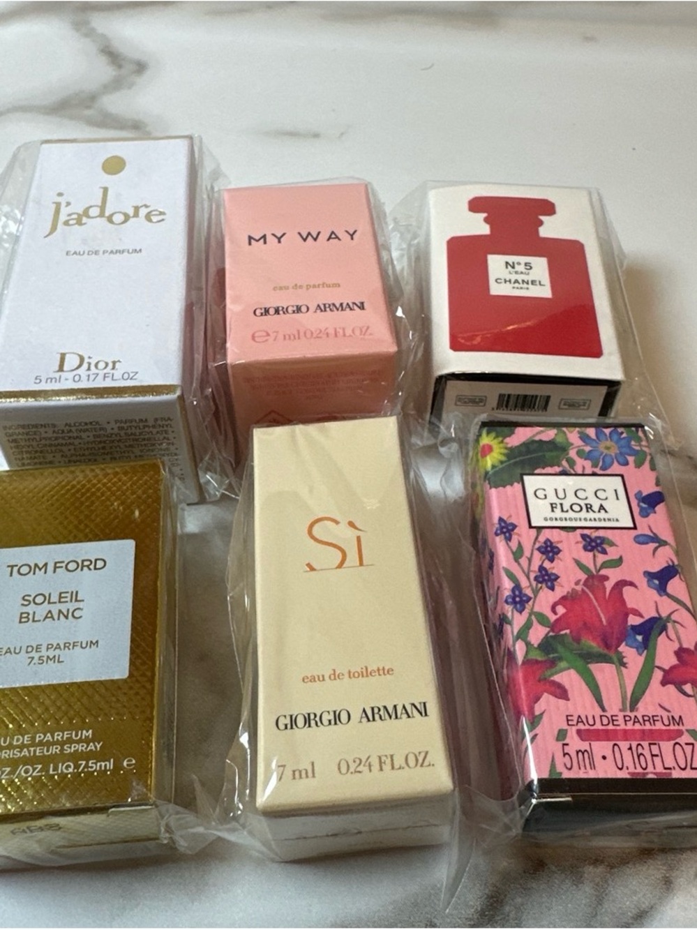 Luxury mini perfume set of 6 pieces